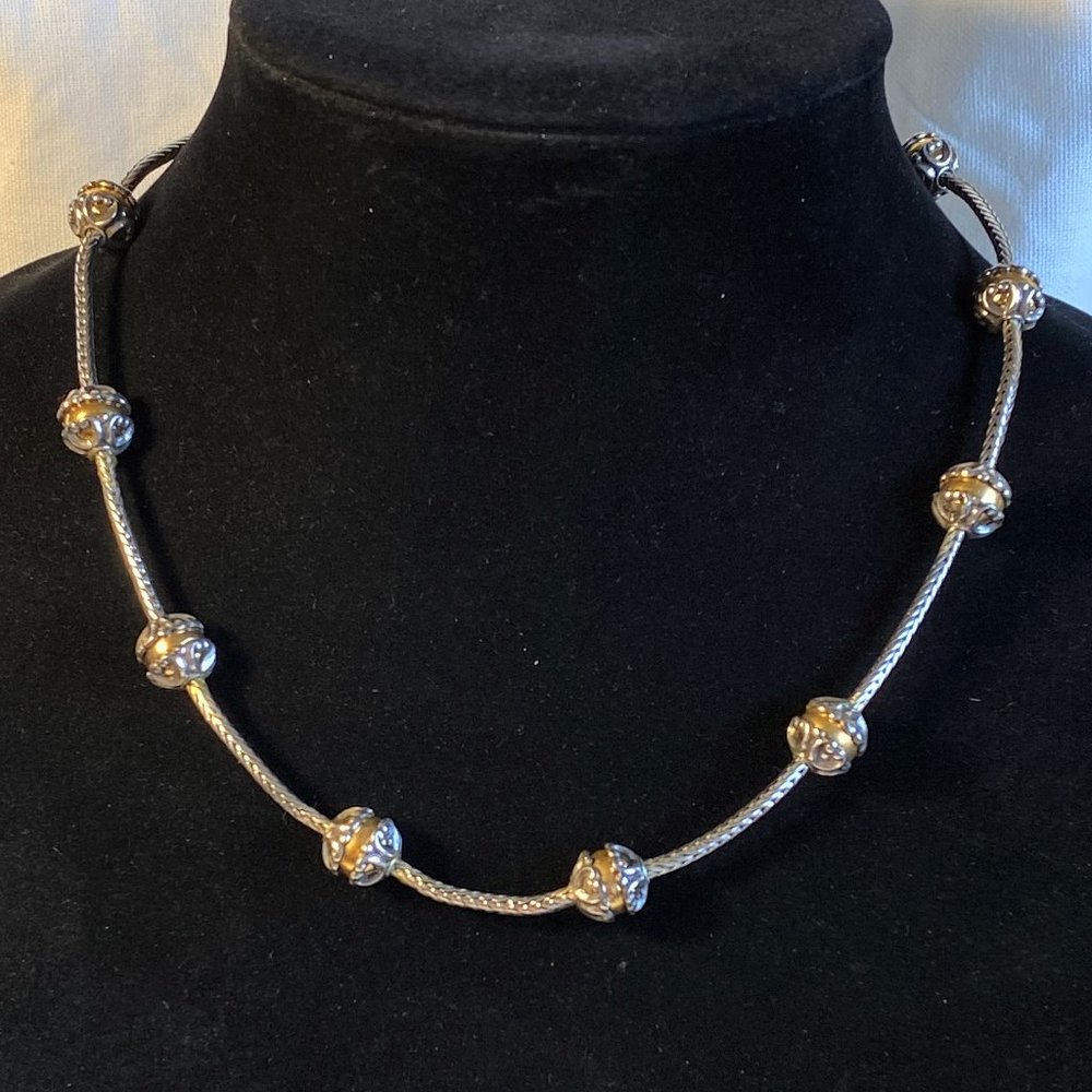 Brighton Two Tone Bead Snack Chain Necklace